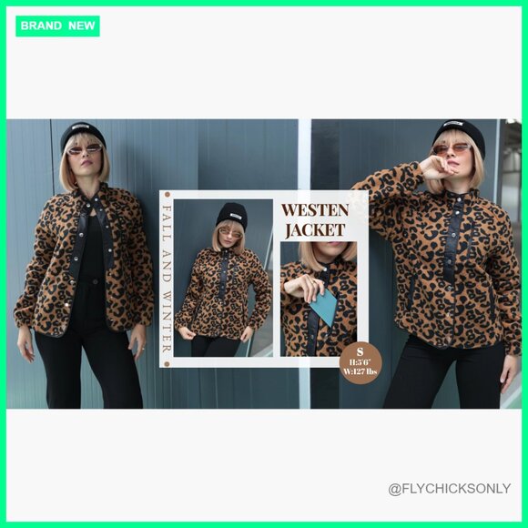 Cozy Fleece Jacket with Western Aztec Print Snap Button Pockets - Picture 7 of 7